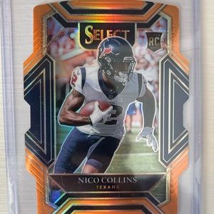 Nico Collins Club Level Orange Prizm Die Cut 74/249 No.269 Panini Select